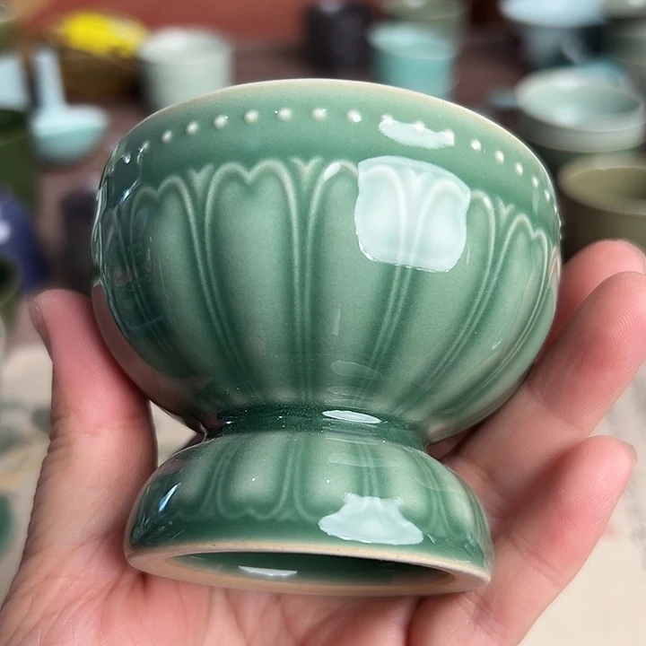 龙泉云间青瓷小米茶器