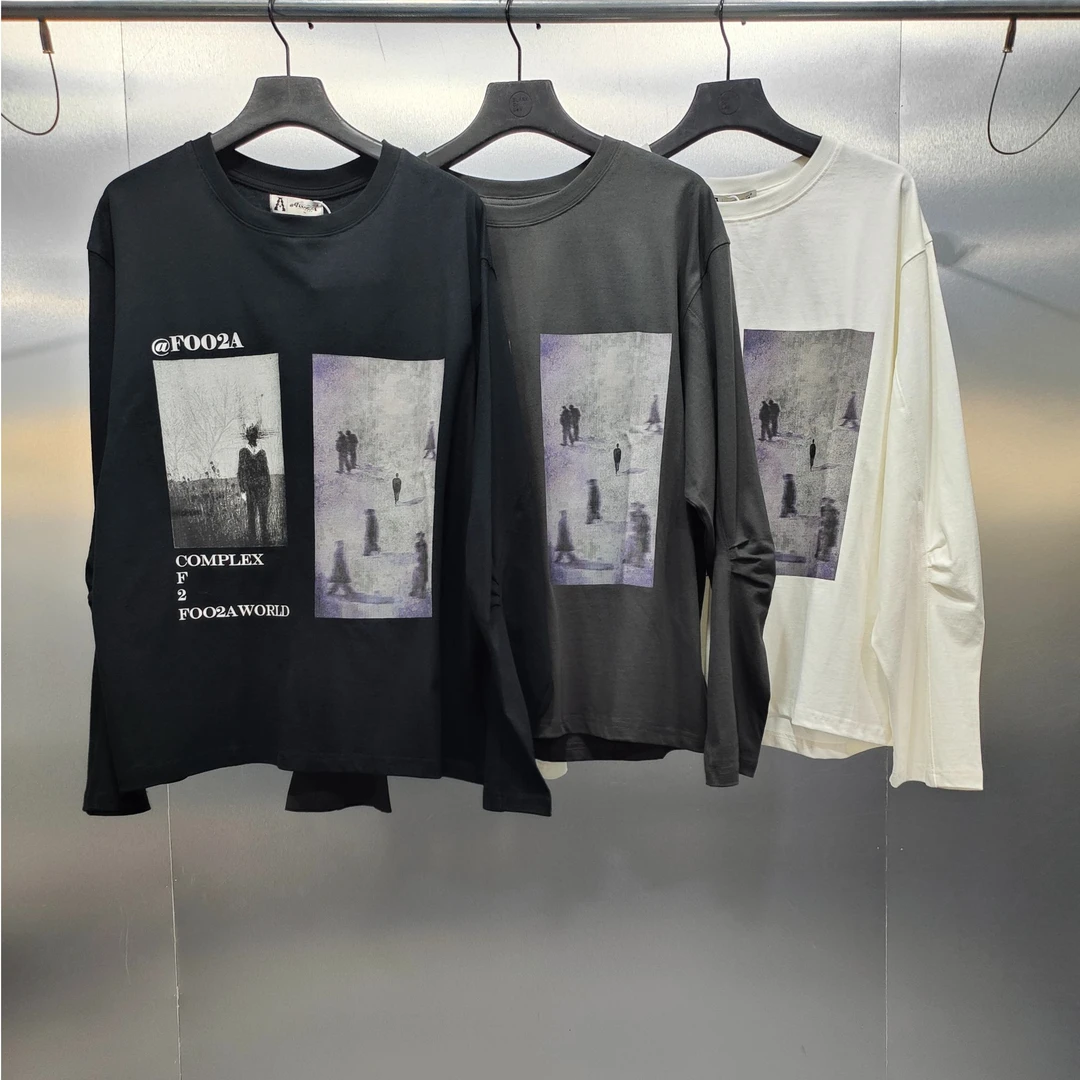 Q09-11393-DIE春秋季正面人像印花时尚潮流上衣