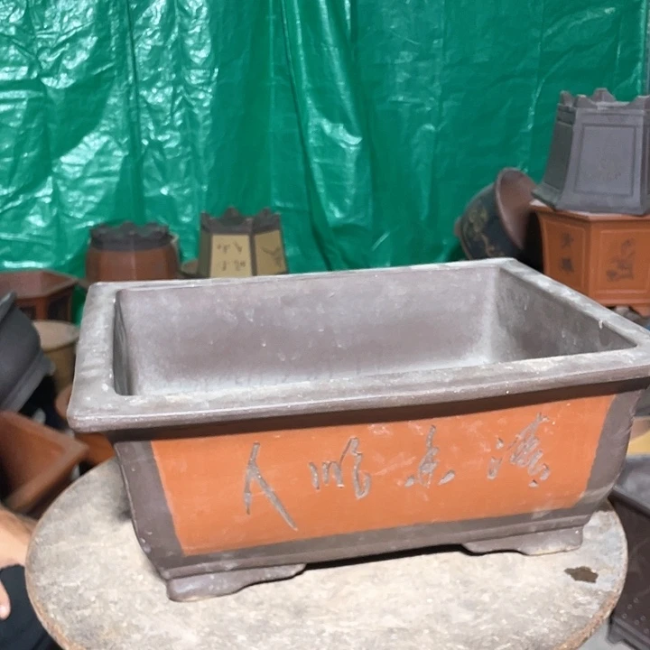 40红色马槽花盆花盆