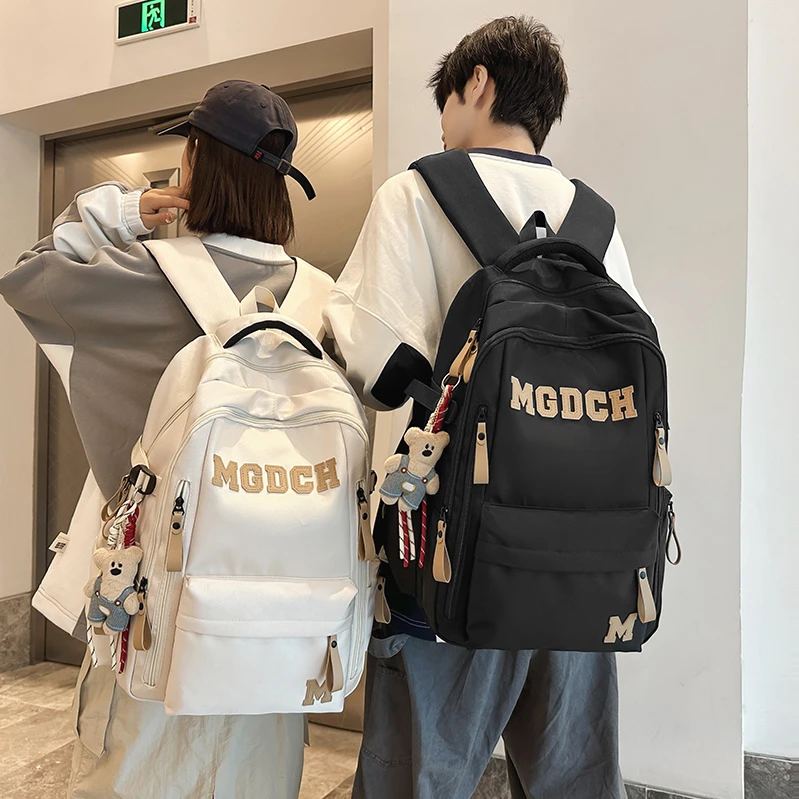 潮流书包初中女生高颜值小众设计大容量电脑背包男韩版旅行双肩包