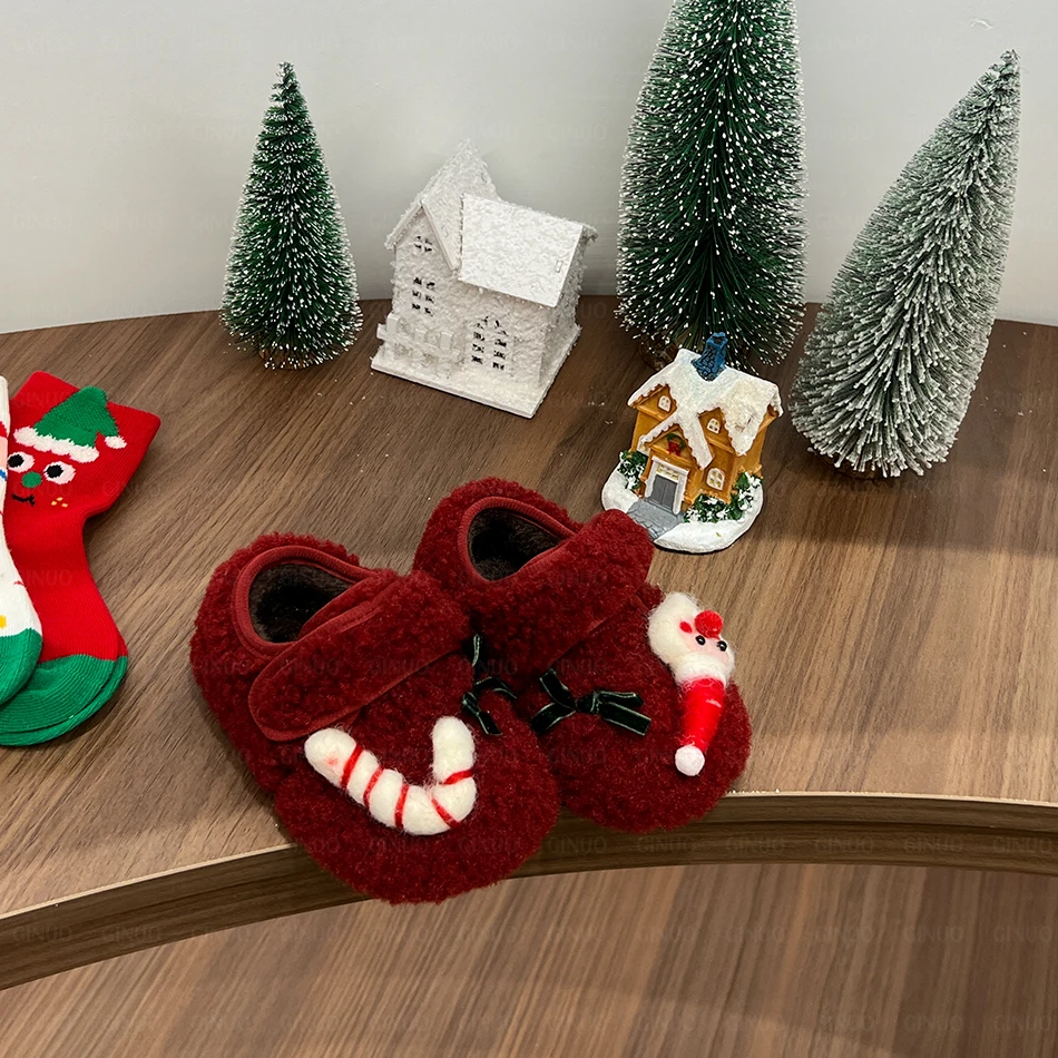 Gina圣诞棉鞋冬季新款婴儿鞋子加绒小童学步鞋儿童棉鞋子1707M