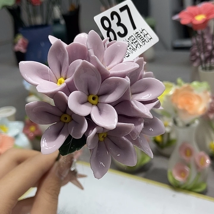 陶瓷纯手工捏花设计