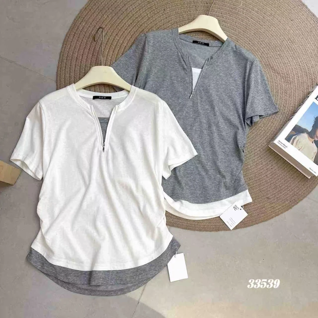 【大仙家】B031 十三行夏款韩式上衣舒适时尚百搭女士夏季