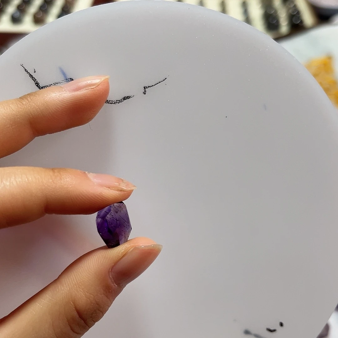 水晶水晶未镶嵌了*闲11打孔