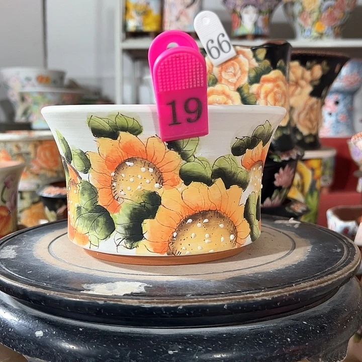 景德镇手绘花盆 满38包邮