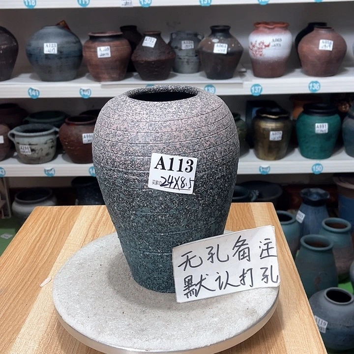 红陶手工制作花盆