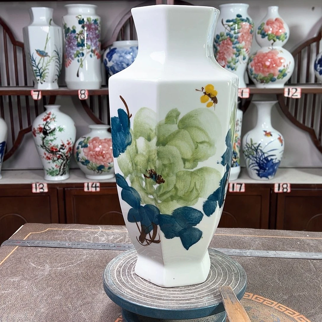 摆件景德镇陶瓷6绿牡