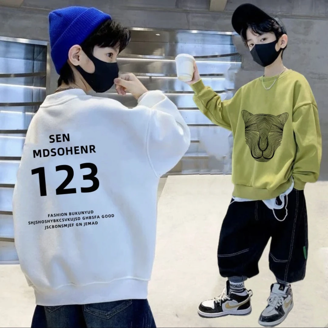 【风森KIDS】1902款童装洋气时髦刺绣休闲潮流百搭洋气潮套头卫衣