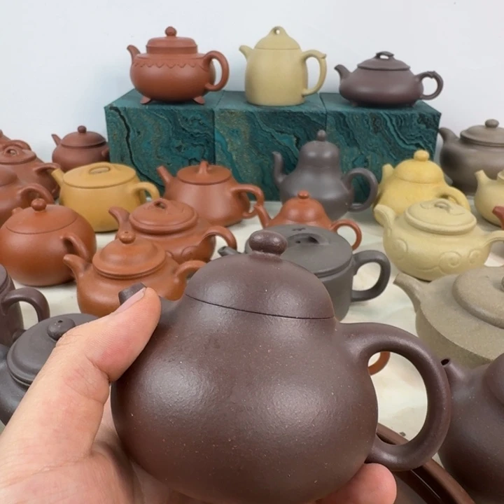 K***杨茶壶紫砂24目大水潭紫泥文旦瑕的