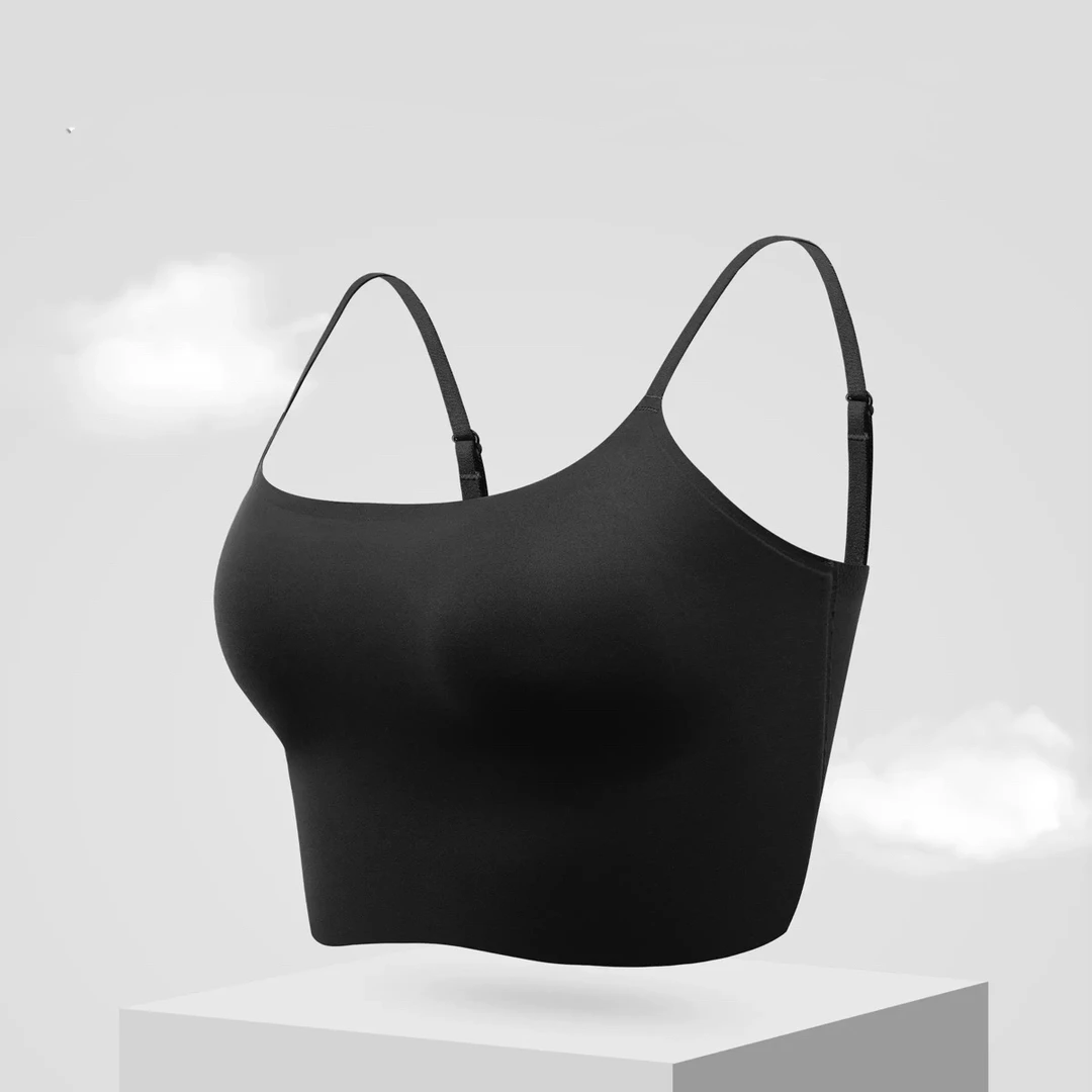 曹掌柜纯色夏季简约甜美直筒型吊带背心无钢圈聚拢美背