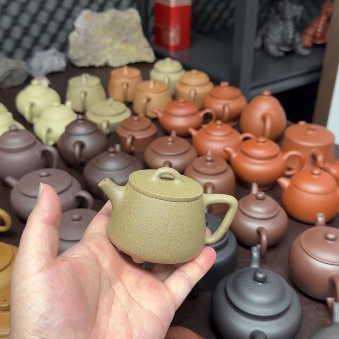 生***式茶壶紫砂宝山青段小高瓢