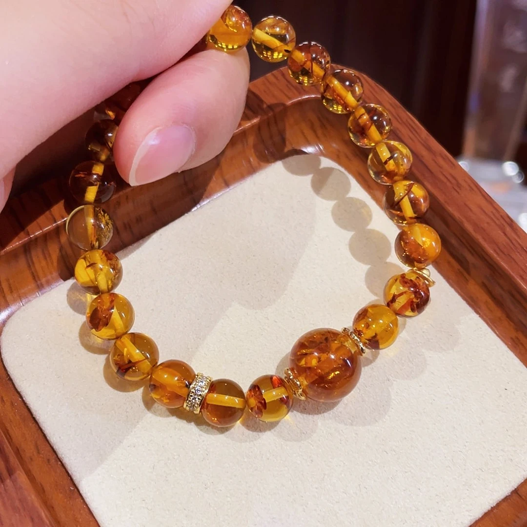 未镶嵌蜜蜡手链手串