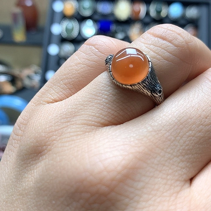 水晶水晶戒指银S925镶嵌