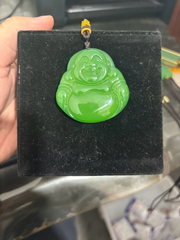 1139天然冰绿玛瑙珠宝玉佛公带绳子多样性发一个