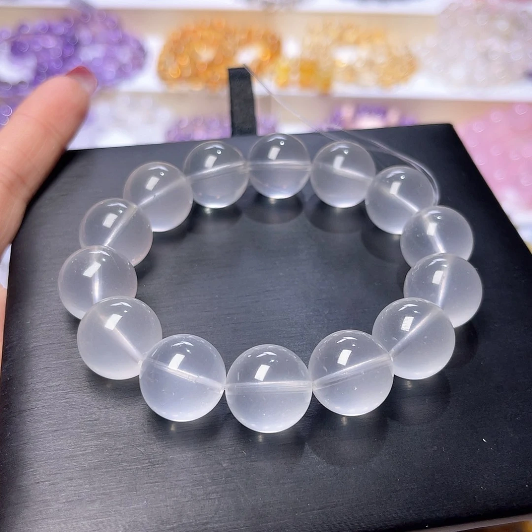 水晶手串未镶嵌明**吗天然水晶15.6mm