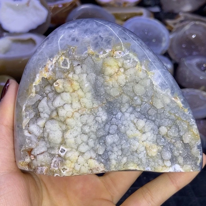 未镶嵌水晶珠宝半成品蓝软啵啵晶镇