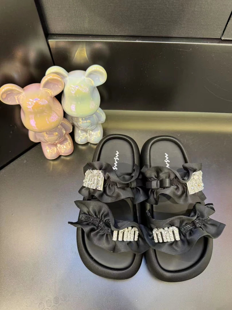 175-279【玛莎玛索】夏季新品休闲水钻厚底踩屎感凉拖鞋女鞋