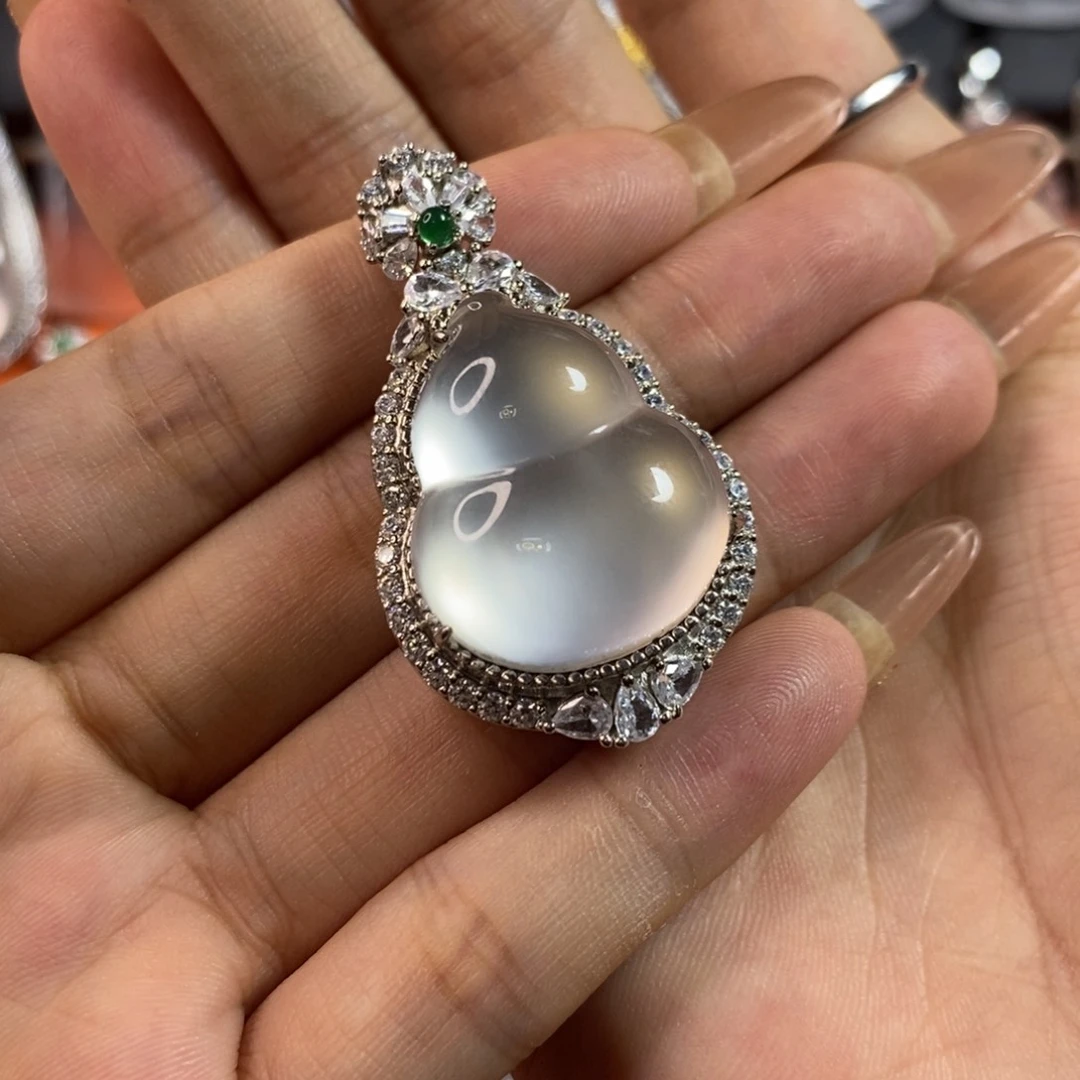 石英质玉葫芦银S925镶嵌?****?