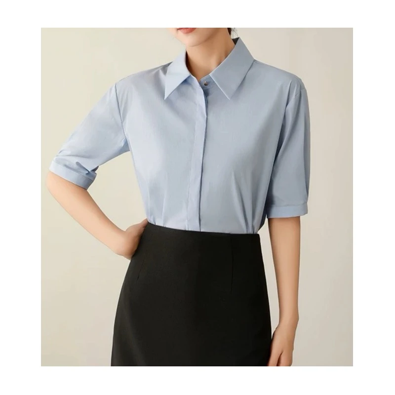 D31572南油爆款气质显瘦翻领衬衣