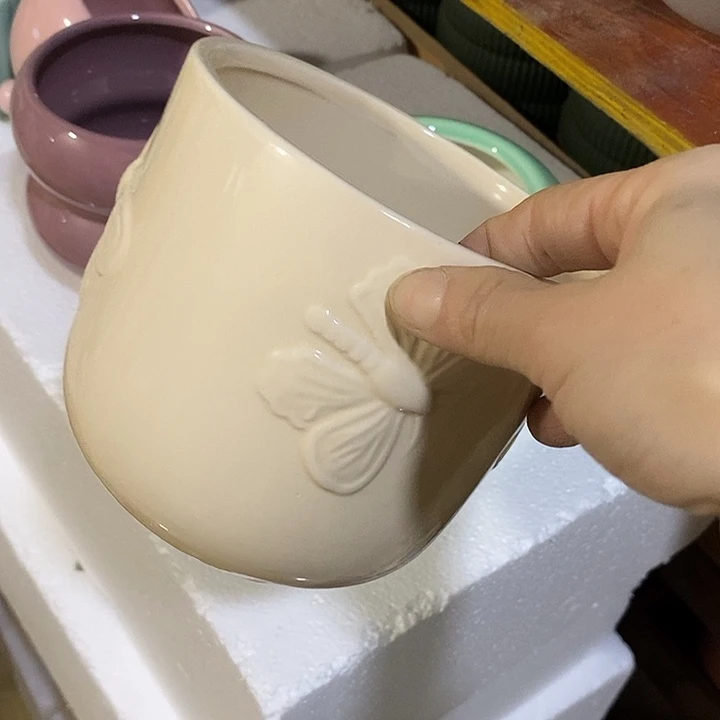 摆件陶陶盆有孔 瑕疵介意勿拍