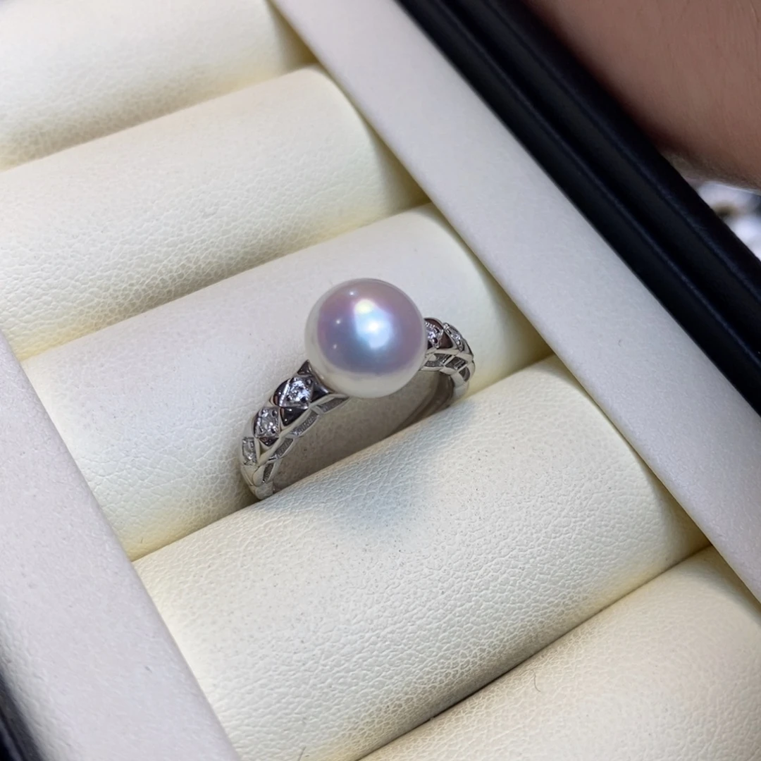 淡水珍珠银S925镶嵌戒指