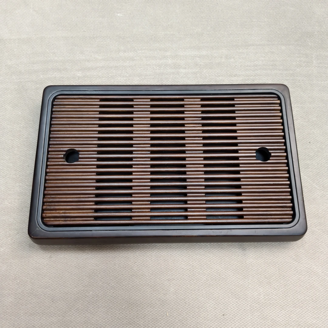 38*25*4cm楠竹蓄排两用茶盘沥水干泡茶台【胡桃色】--送水管