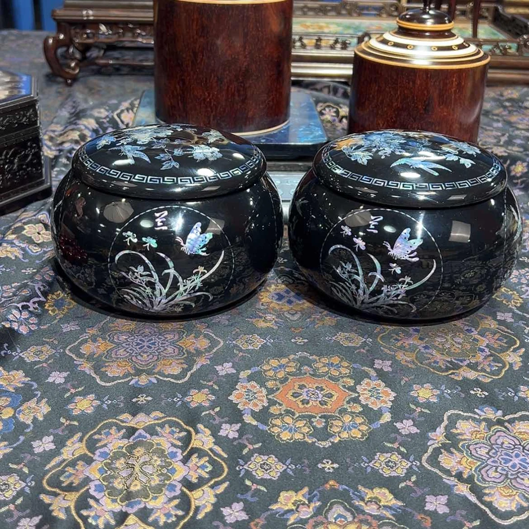 【闪购商品】黑酸枝木类成套家具大漆茶罐