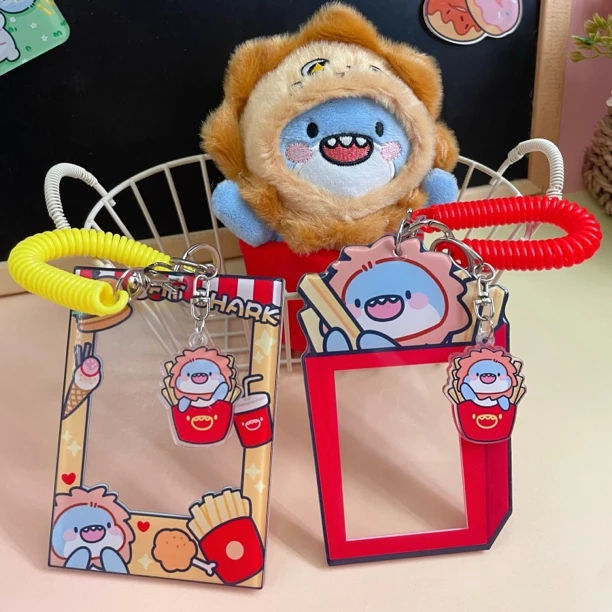 肥肥鲨薯条狮子双面滴胶加厚饭卡保护卡套·原创设计·正版授权