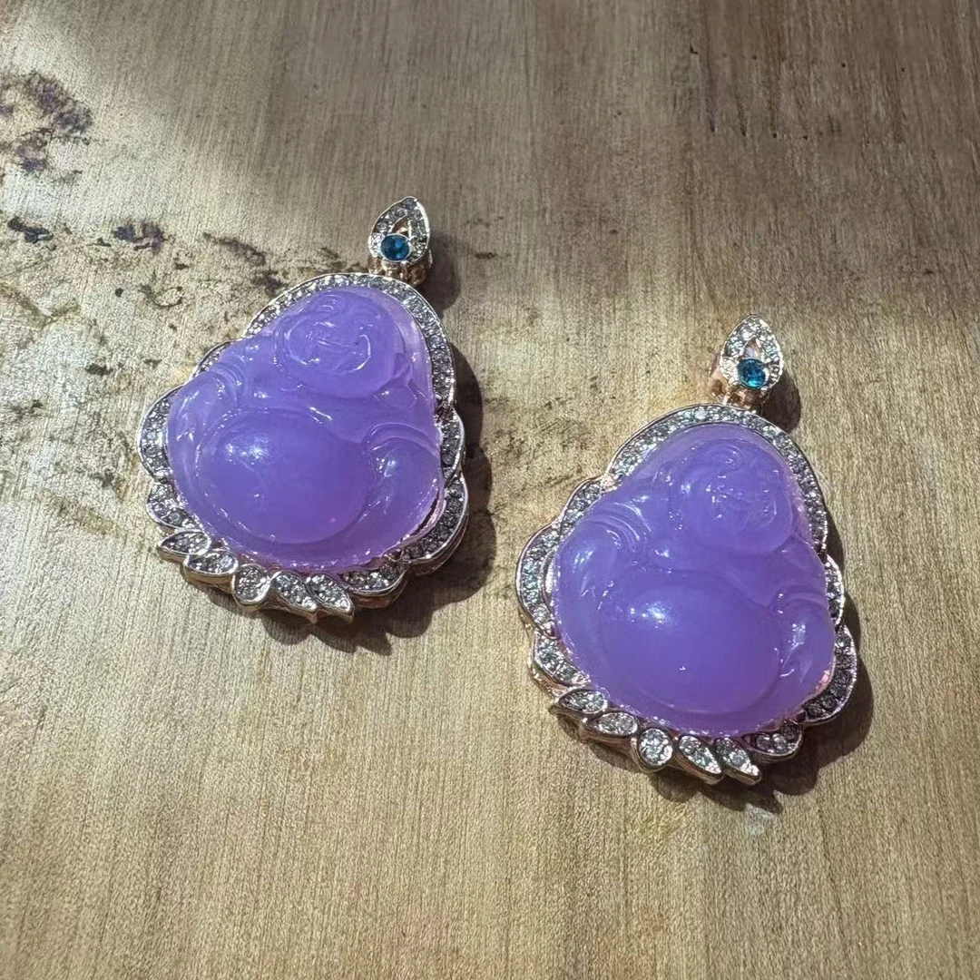 天然紫玛瑙吊坠-v1615-多样性发一