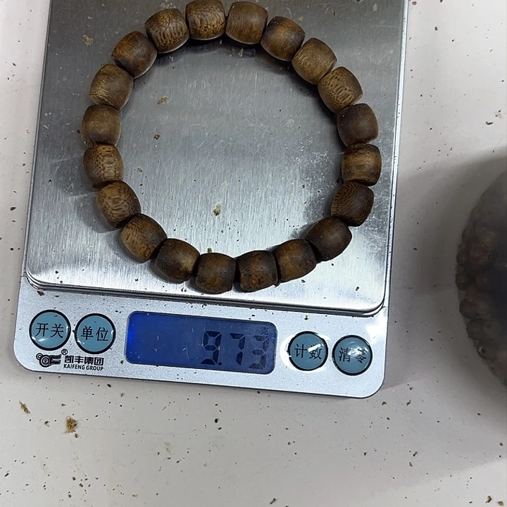 沉香手串奇楠沉香桶珠1.0尺寸9克➕