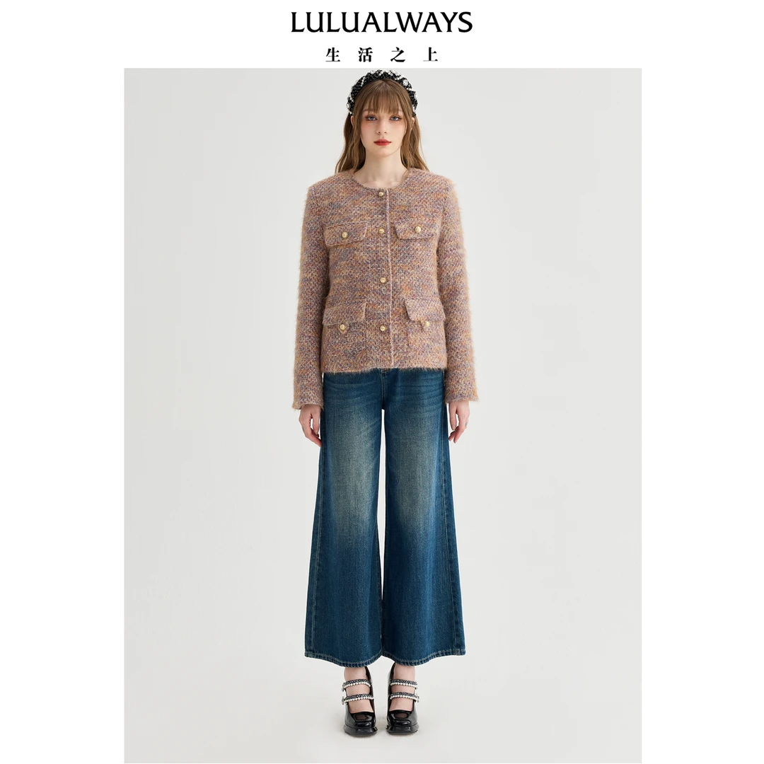 LULUALWAYS24冬季新款简约通勤短款小香风外套