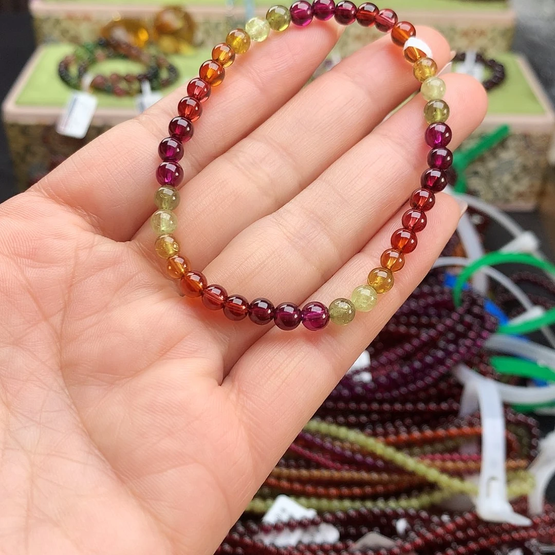 石榴石手串未镶嵌手串5