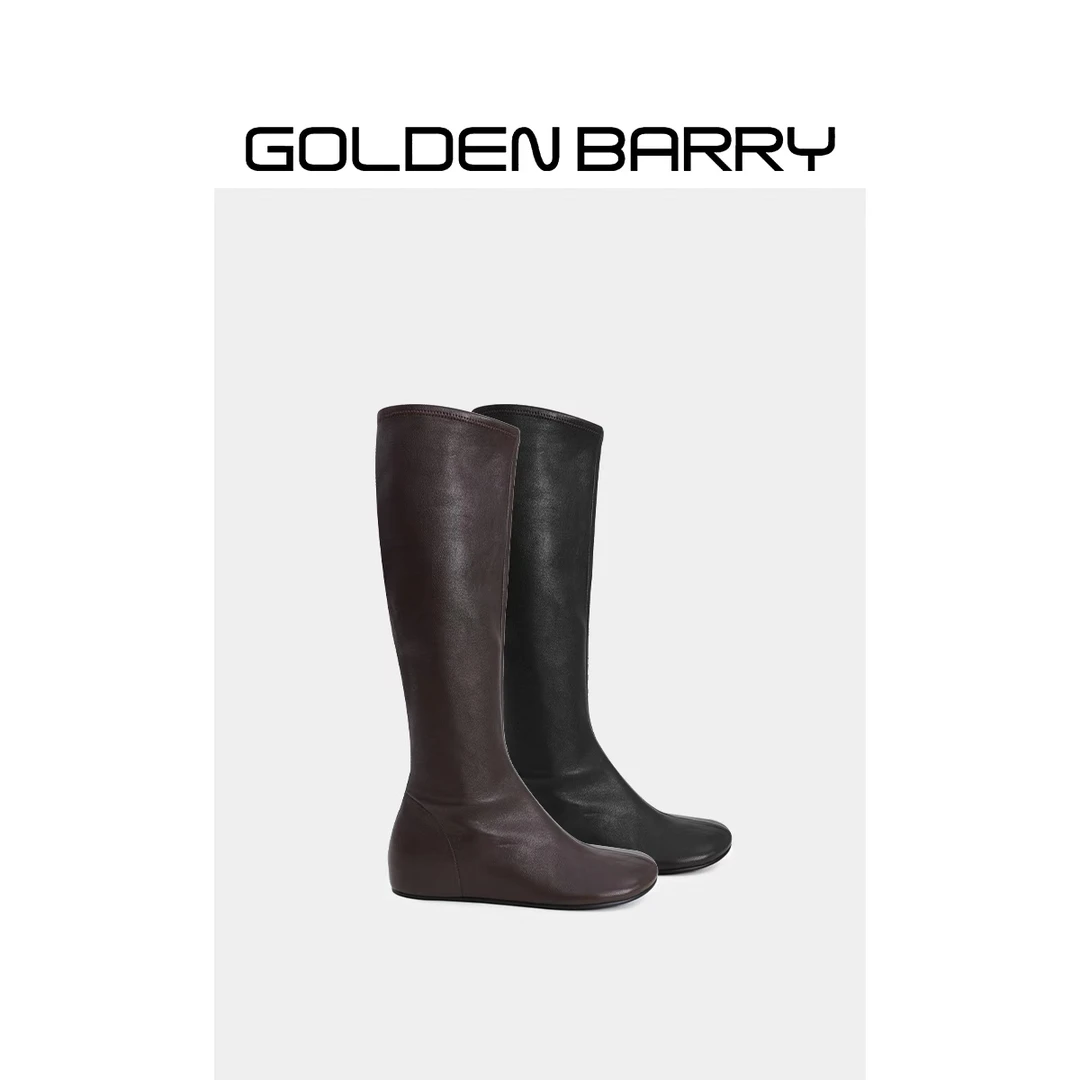 GOLDENBARRY|644006时尚圆头高筒瘦瘦靴