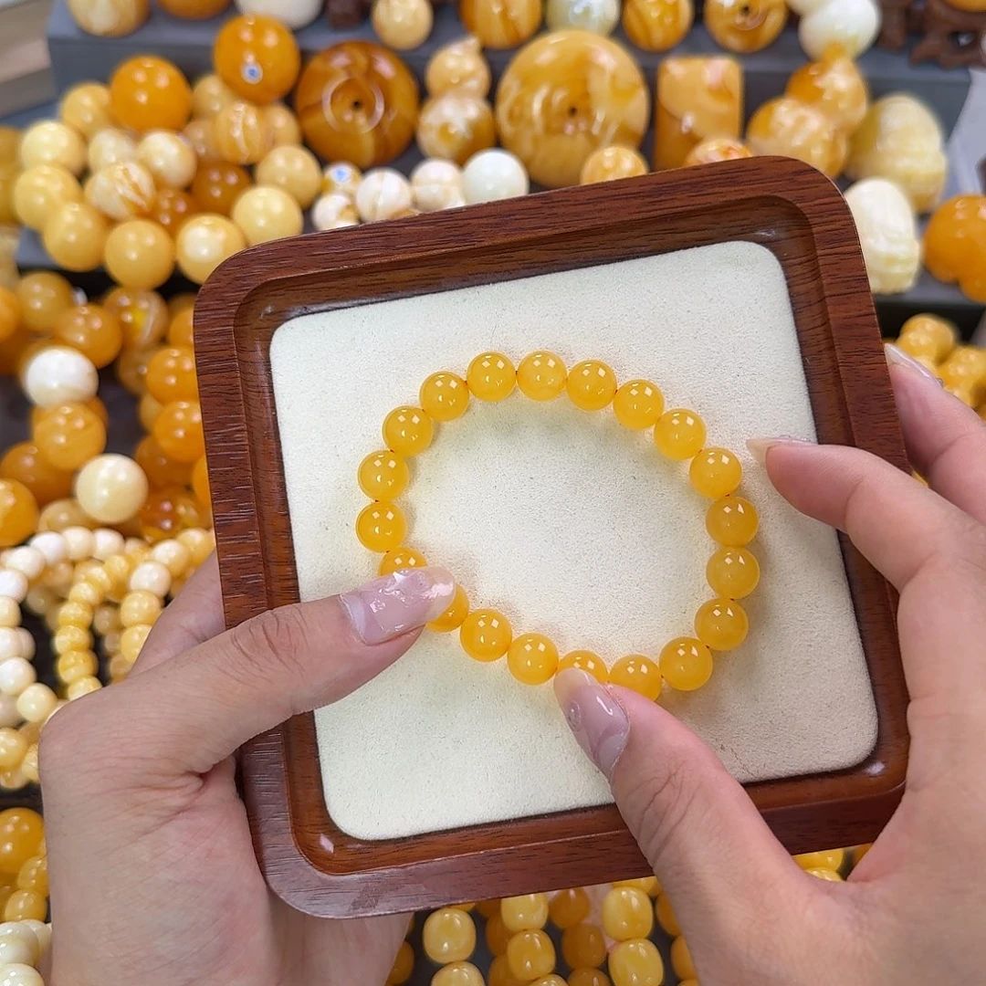 蜜蜡未镶嵌珠宝奇石同料10mm