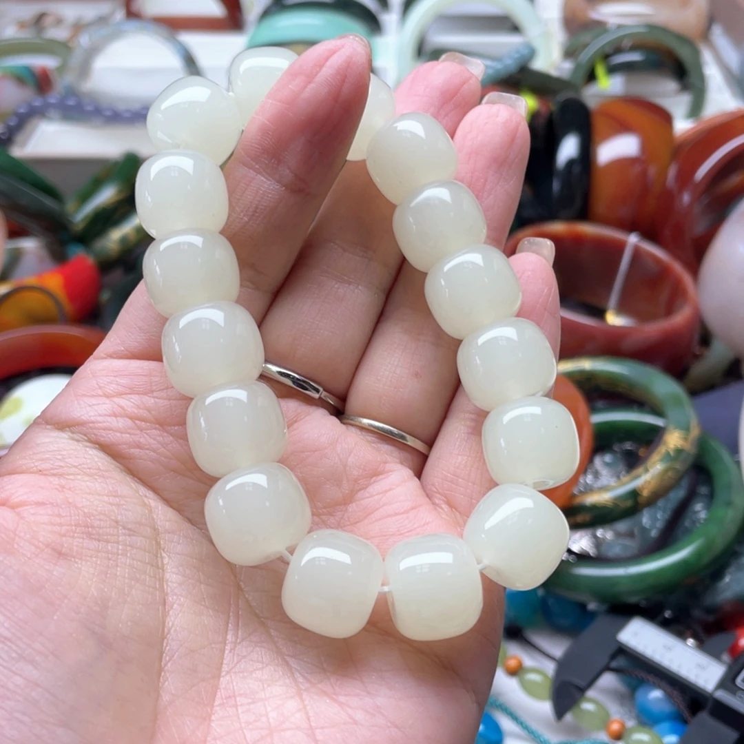 蛇纹石玉未镶嵌手链