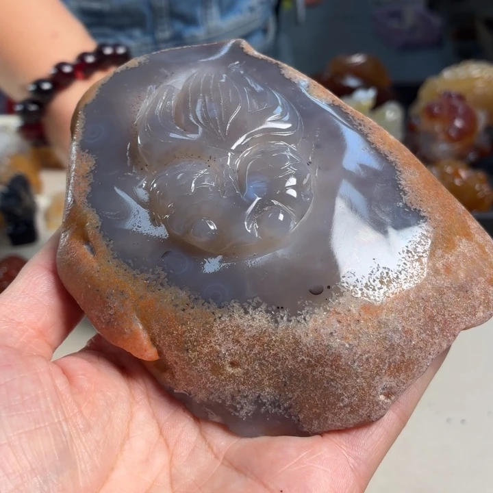 玛瑙/玉髓未镶嵌吊坠(不含链)