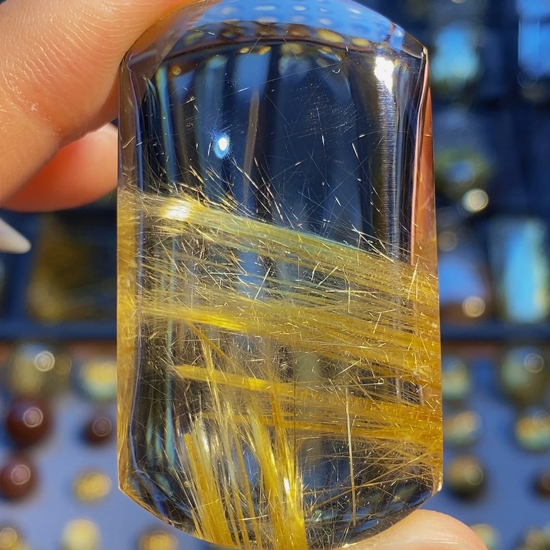 颈饰未镶嵌水晶天然全净体钛晶无事牌吊坠