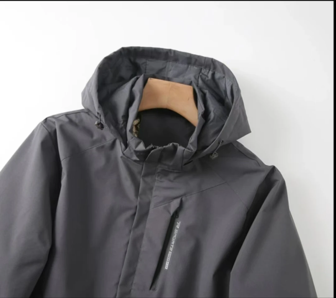 新款石墨烯保暖加厚男女情侣夹克风衣户外防水透气可脱卸帽2517