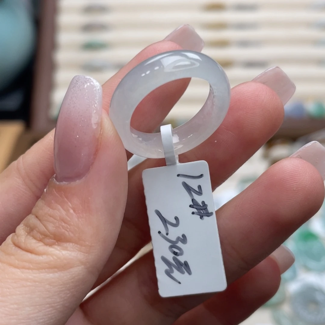 翡翠未镶嵌戒圈a14港圈12白月光