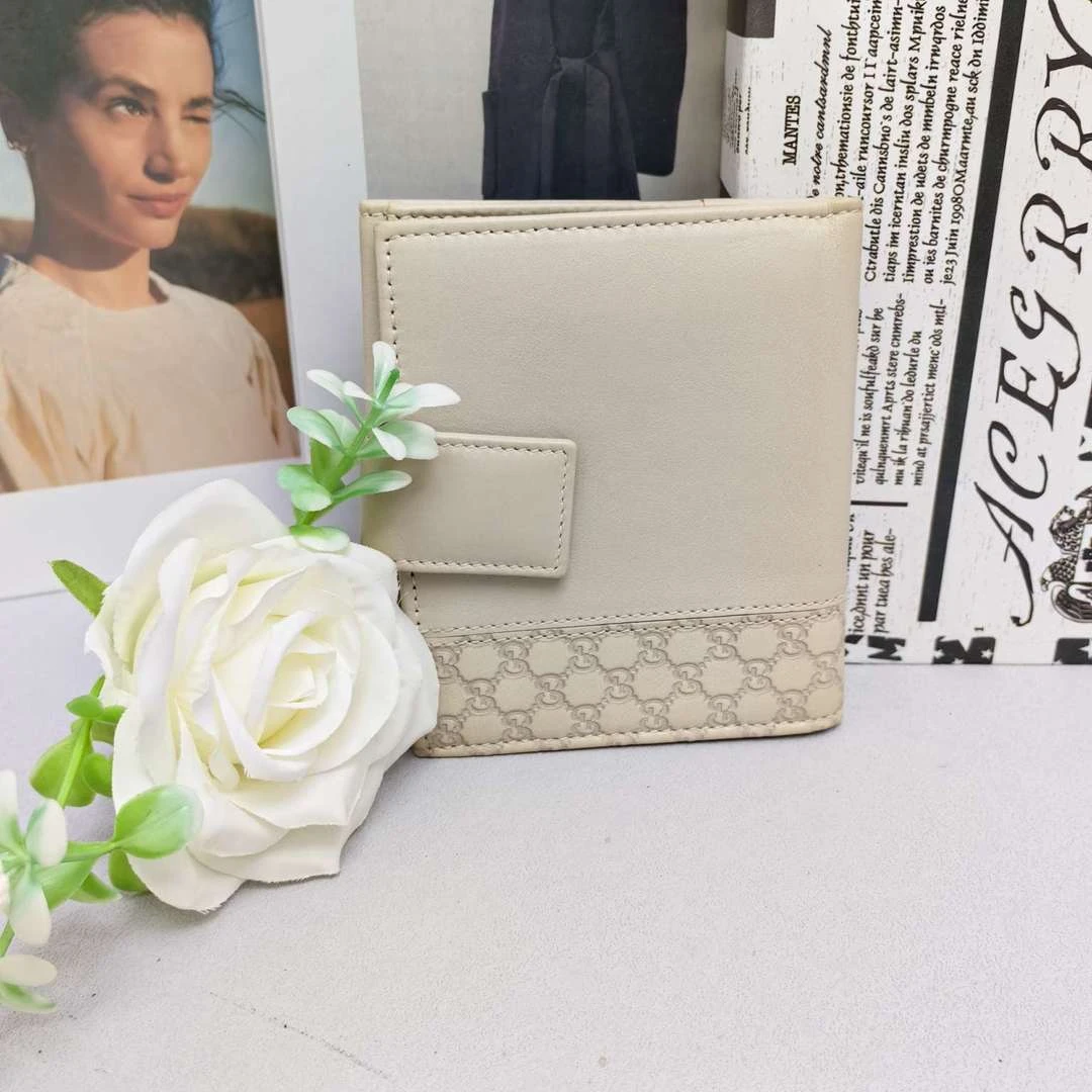 95新  GUCCI/古驰老花钱包灰白 11909413女包二奢