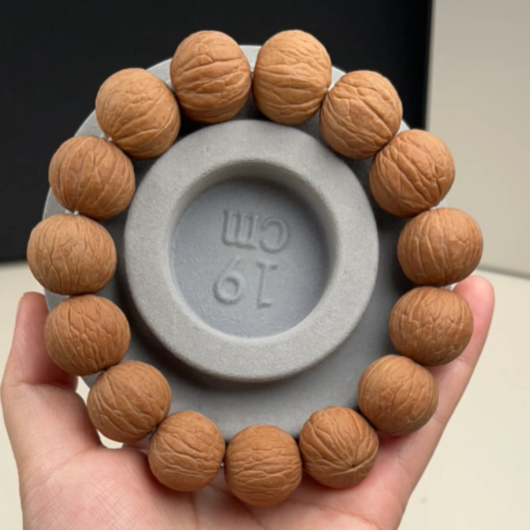 大尺寸猴头核桃同尺聚宝盆手串 原皮原色老籽高油高密