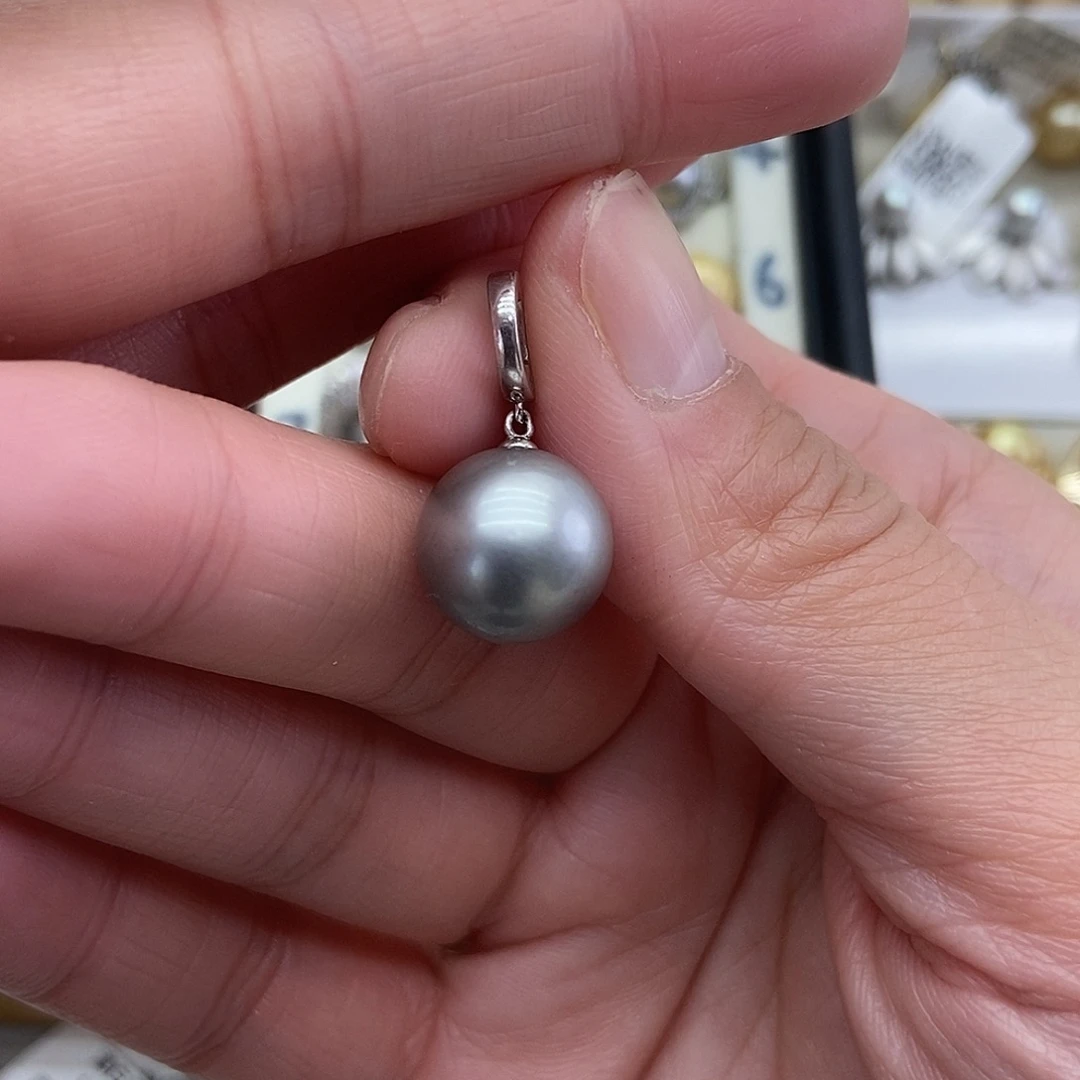 海水珍珠银S925镶嵌吊坠(不含链)