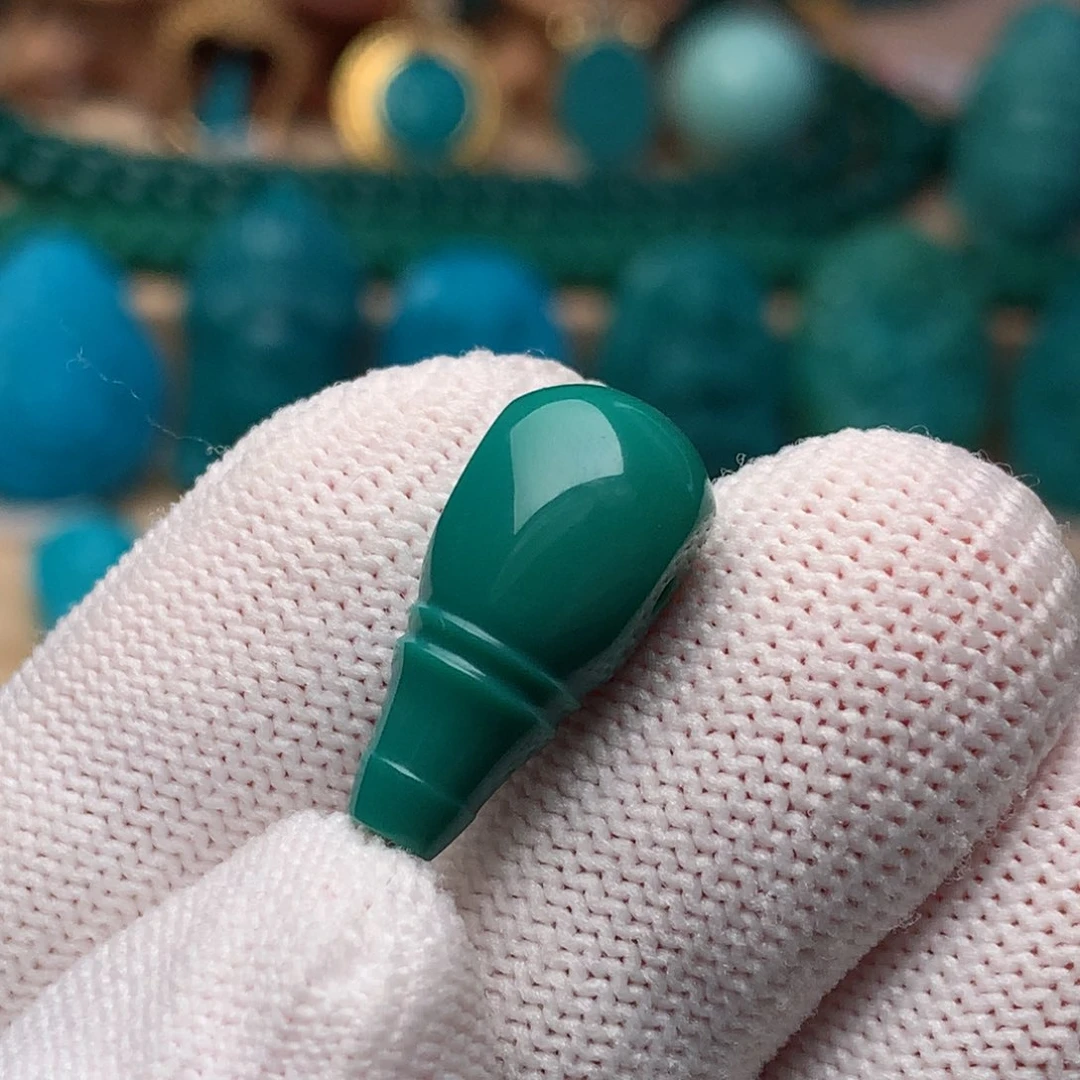 未镶嵌绿松石珠宝奇石9.2m m