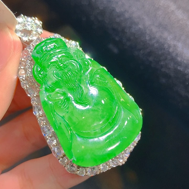 【闪购商品】翡翠颈饰银S925镶嵌翡翠