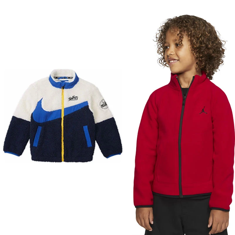 正品Nike耐克Jordan儿童舒适保暖休闲摇粒绒运动外套CT4997-687