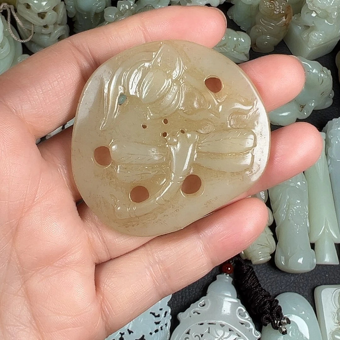 和田玉未镶嵌吊坠(不含链)