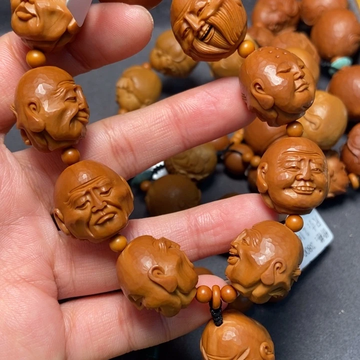 橄榄核手串/手链光**尊双面十八罗汉手串