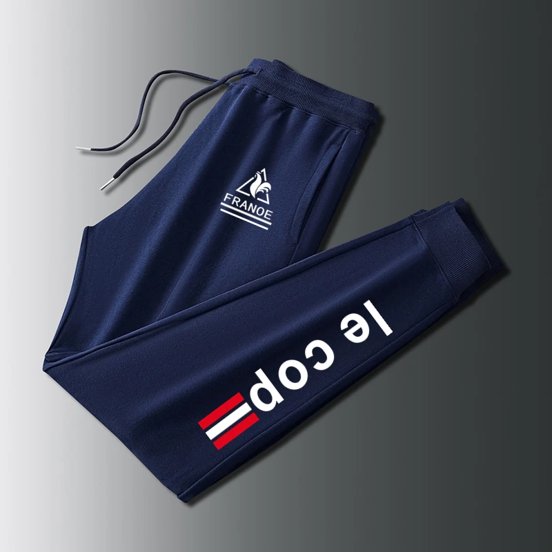 法莱尔公鸡男士休闲裤新款运动裤大码高档帅气加绒加厚束脚秋冬款