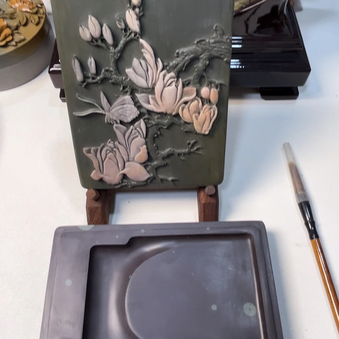 笑***生砖雕攀枝花市苴却砚台盖砚台