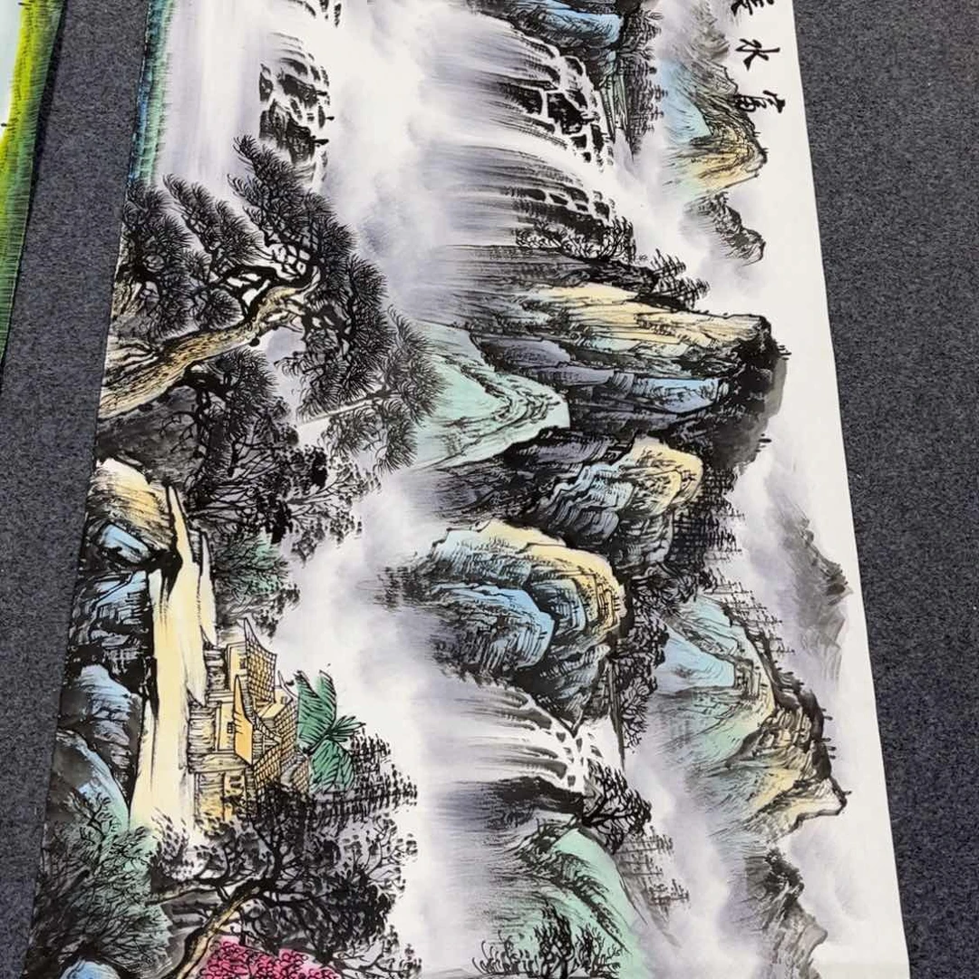 国画山水作品手绘